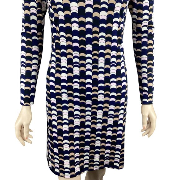 JB By Julie Brown NYC Dress Size P XS Xsmall Long Sleeve Geometric Print Stretch - Picture 5 of 8
